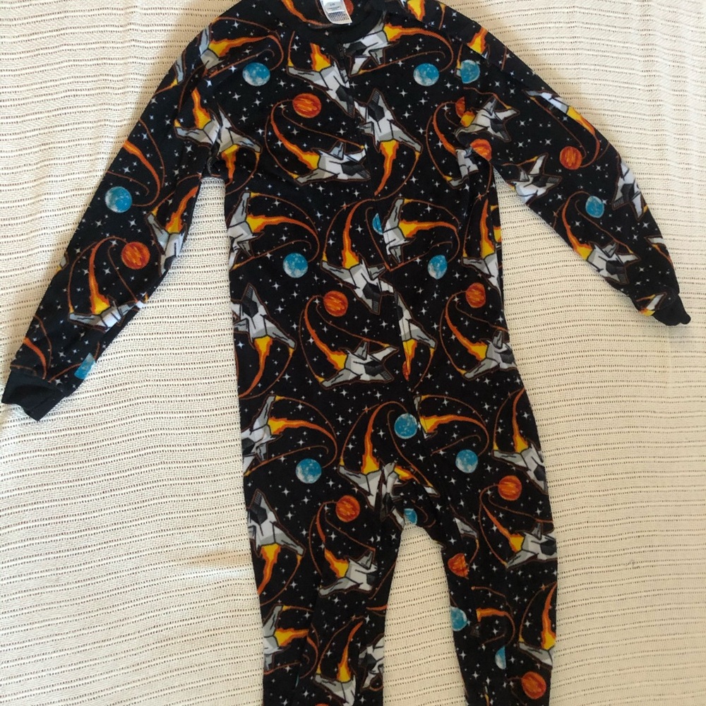 outer space onesie footies boys large